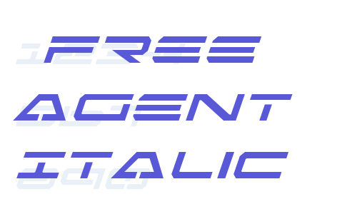 Free Agent Italic Font