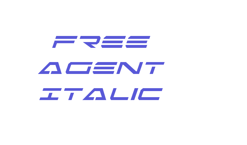 Free Agent Italic Font