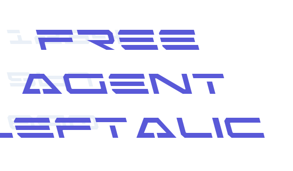 Free Agent Leftalic font free