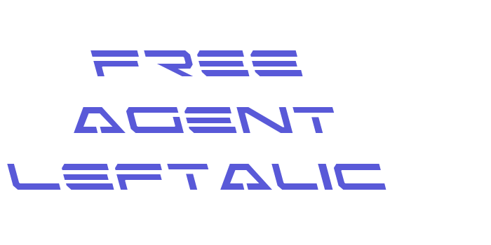 Free Agent Leftalic Font Download