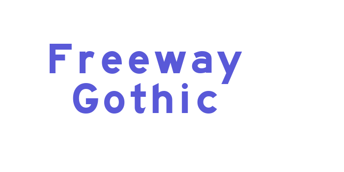 Download Freeway Gothic Font