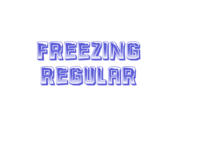 Freezing Regular font free