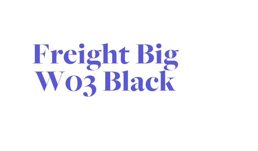 Freight Big W03 Black Font Download