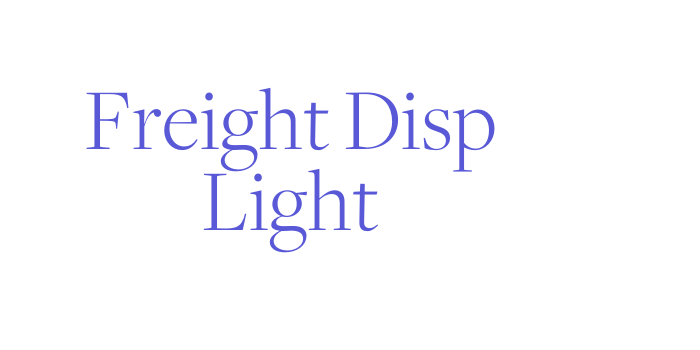 Freight Disp Light Font Download