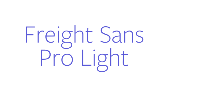 Freight Sans Pro Light Font Download