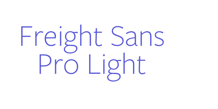 Freight Sans Pro Light Font