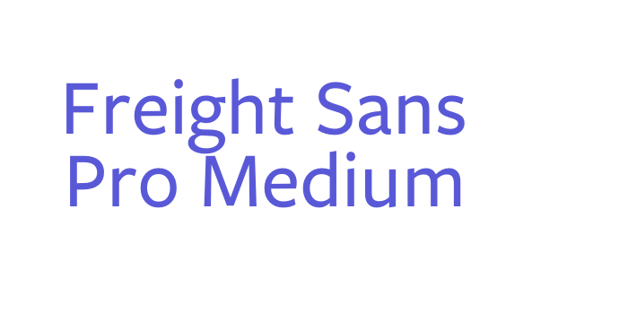 Freight Sans Pro Medium Font Download