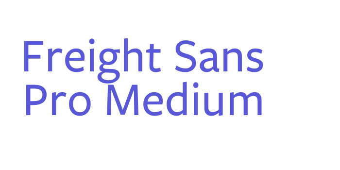 Freight Sans Pro Medium Font