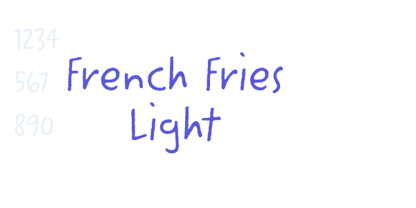 French Fries Light font free