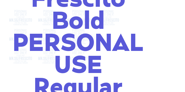 Frescito Bold PERSONAL USE Regular font free