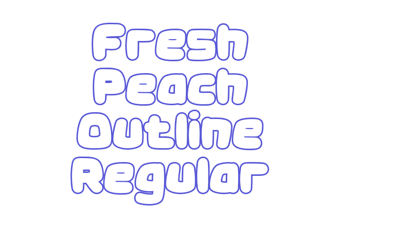 Fresh Peach Outline Regular Font Download