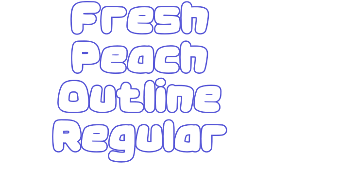 Fresh Peach Outline Regular Font Download