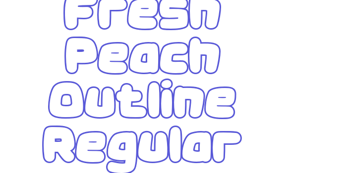 Fresh Peach Outline Regular Font