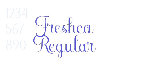 Freshca Regular font free