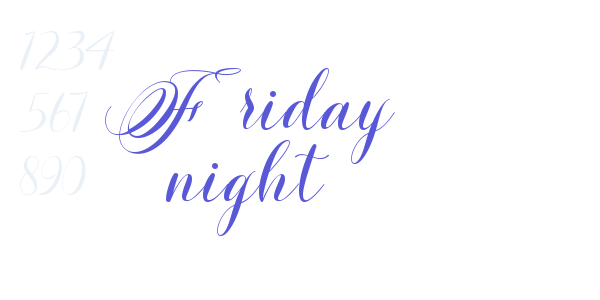 Friday night font free