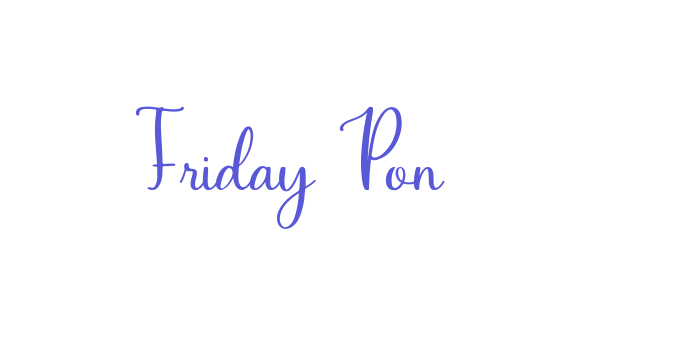 Friday Pon Font Download