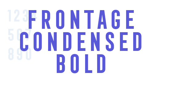 Frontage Condensed Bold font