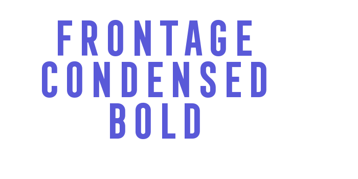 Frontage Condensed Bold Font Download