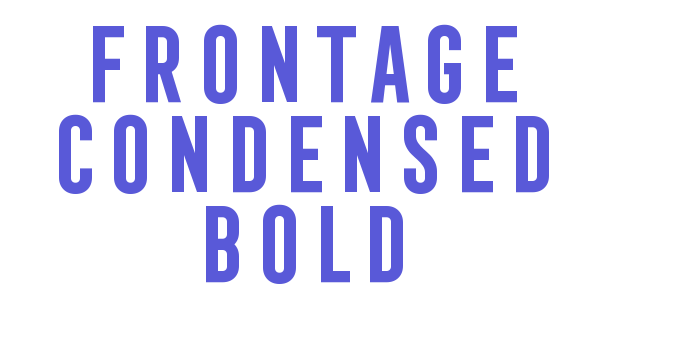 Frontage Condensed Bold Font