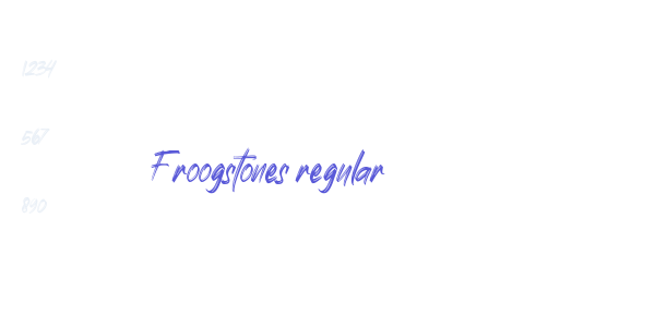 Froogstones regular font