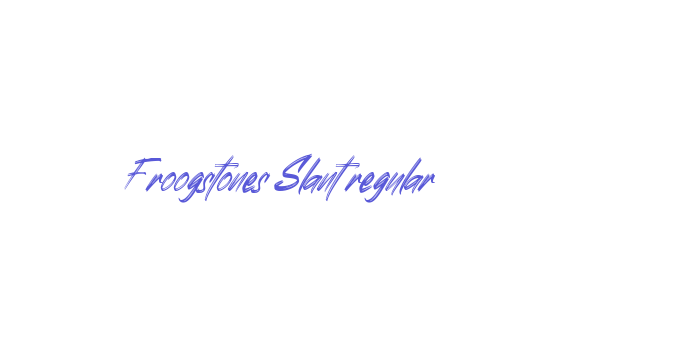 Froogstones Slant regular Font Download