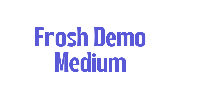 Frosh Demo Medium Font Download