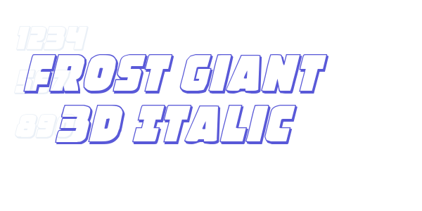 Frost Giant 3D Italic font free