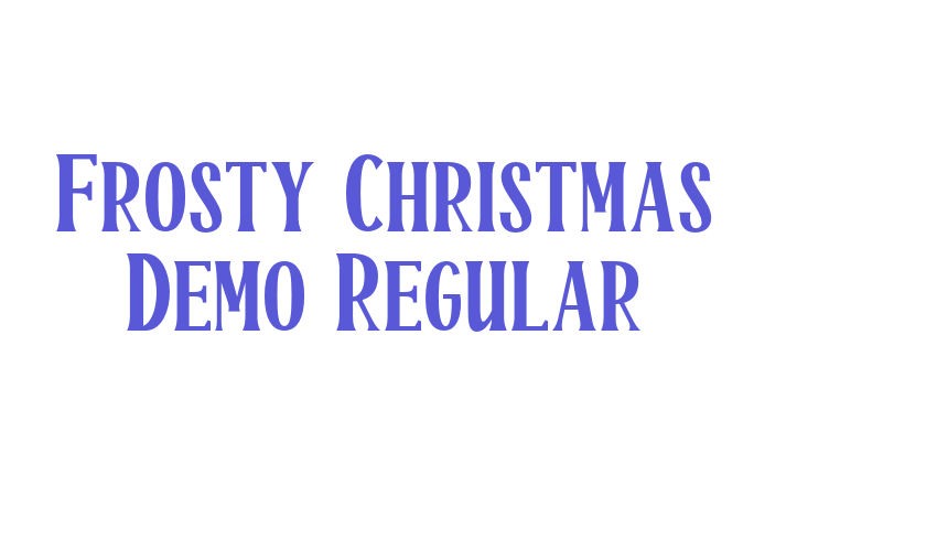 Frosty Christmas Demo Regular Font Download