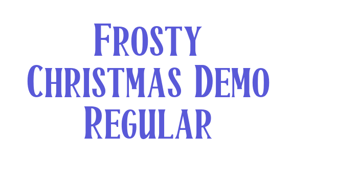 Frosty Christmas Demo Regular Font Download