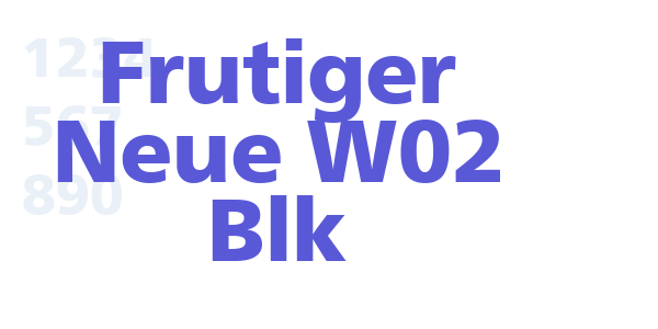 Frutiger Neue W02 Blk font