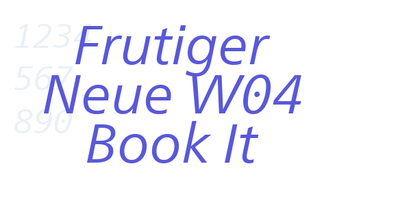 Frutiger Neue W04 Book It font