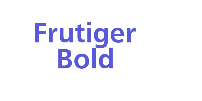 Frutiger Bold Font