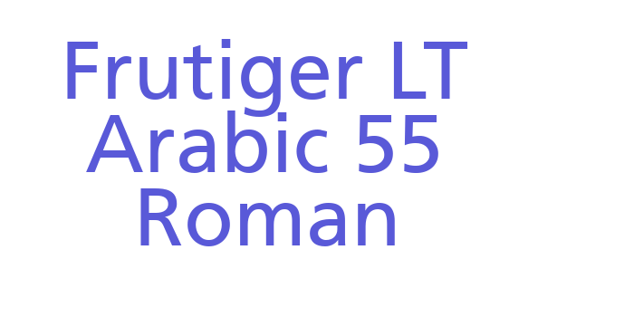 Frutiger LT Arabic 55 Roman Font Download