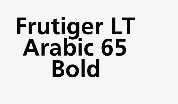 Frutiger LT Arabic 65 Bold Font