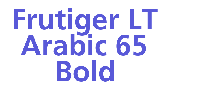 Frutiger LT Arabic 65 Bold Font