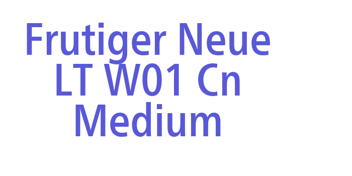 Frutiger Neue LT W01 Cn Medium Font Download