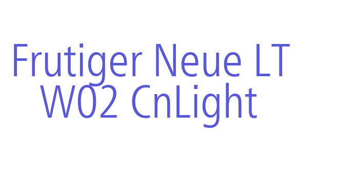 Frutiger Neue LT W02 CnLight Font Download