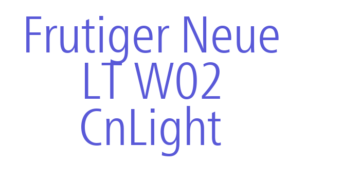 Frutiger Neue LT W02 CnLight Font