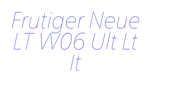 Frutiger Neue LT W06 Ult Lt It Font Download