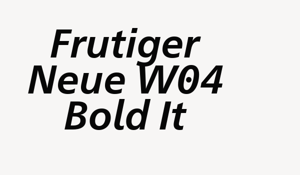 Frutiger Neue W04 Bold It Font