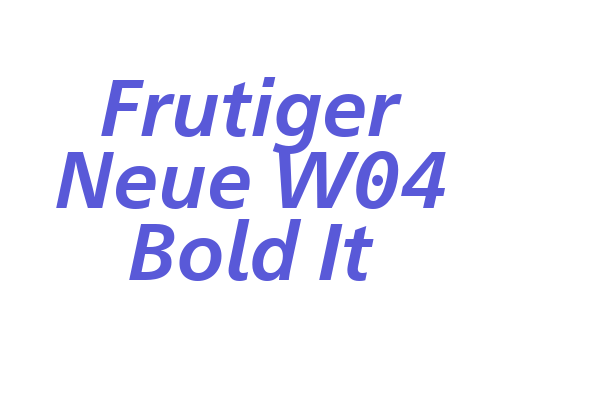 Frutiger Neue W04 Bold It Font