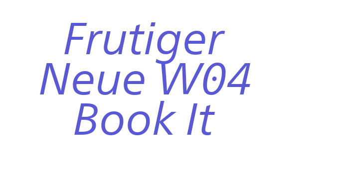 Frutiger Neue W04 Book It Font Download