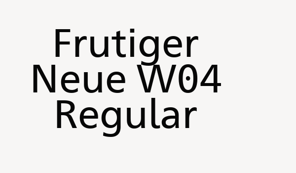 Frutiger Neue W04 Regular Font