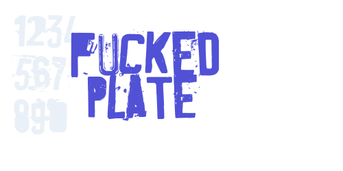 Fucked Plate-font-download