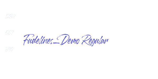 Fudelines_Demo Regular font free