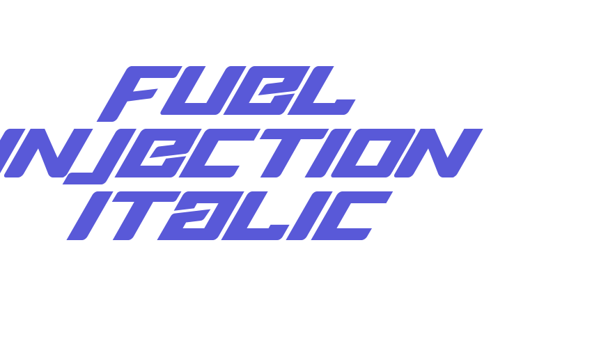 Fuel Injection Italic Font