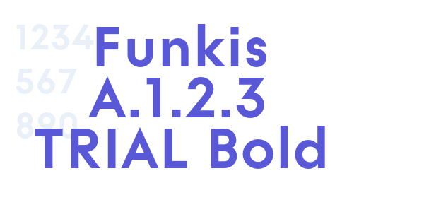 Funkis A.1.2.3 TRIAL Bold font free