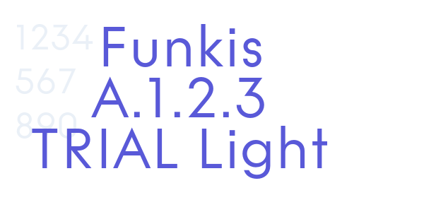 Funkis A.1.2.3 TRIAL Light font