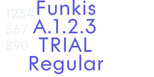 Funkis A.1.2.3 TRIAL Regular font free