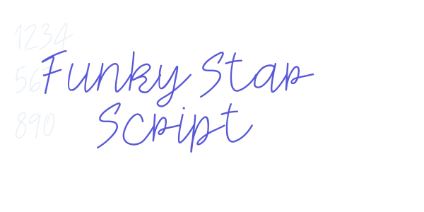 Funky Star Script font